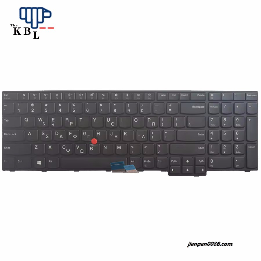 Picture of Original New Greece GK Language For Lenovo Thinkpad E570 E575 NoBacklit Laptop Keyboard With Point Stick 01AX233 PK1311P3A02