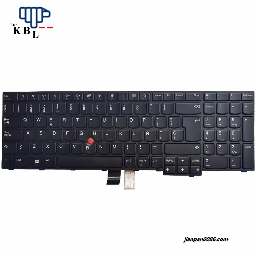 Picture of Original New SP Spanish Language For Lenovo Thinkpad E570 E575 NoBacklit Laptop Keyboard With Point Stick 01AX210 PK1311P3A23