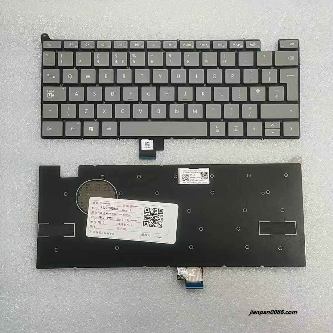 Picture of Original New UK Language For Microsoft Surface Go 1 2 1943 12.4” Grey Laptop Keyboard 2H-ACYFRQ10921 SN1-102861FR3AA27700162