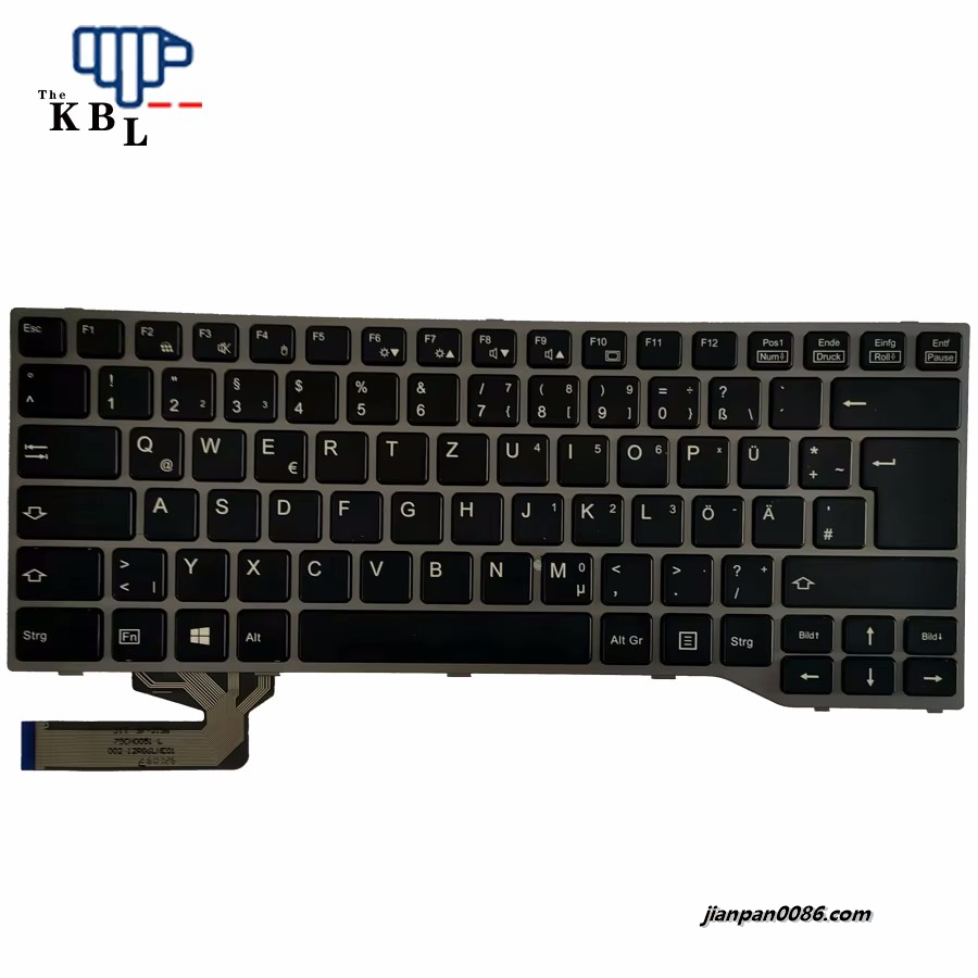 Picture of Original New to fujitsu e743 e733 Germany language backlit laptop keyboard (99% new surface) MP-12S36DOJD85W