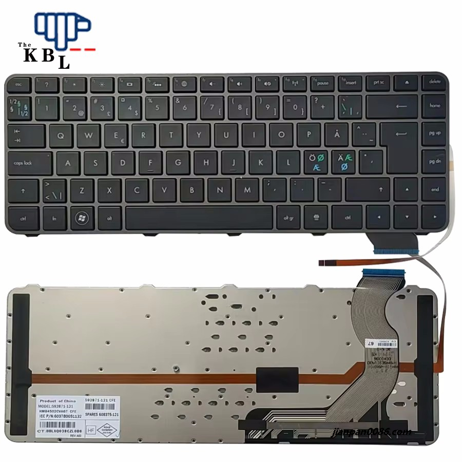 Picture of Original New Denmark Language For HP ENVY 14-1000 Black Backlight Laptop Keyboard HMB4502CVA49 1PTDH3576