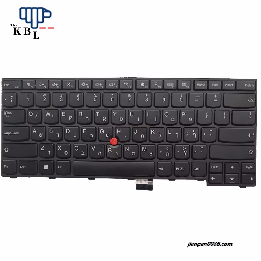 Picture of Original New Hebrew Language For Lenovo Thinkpad E450 E455 E450C W450 E460 E465 Black Laptop Keyboard 04X6115 PK130TR1A08
