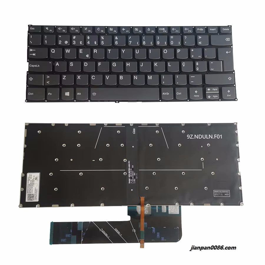 Picture of Original New Portugal Language For Lenovo Yoga 330 Grey Laptop Keyboard PD4SB PK132793A14  2PE277