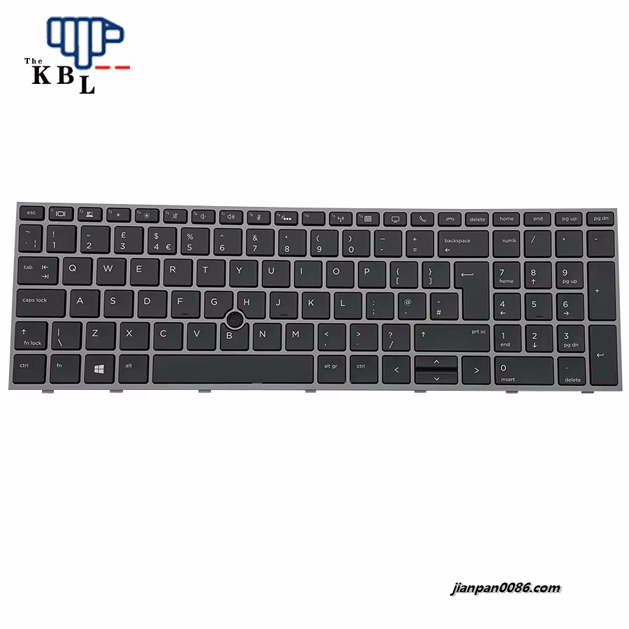 Picture of Original New UK Language For HP Zbook 15 G5 17 G5 Black Backlight Laptop Keyboard HPM17H66GBJ920 PNL12765-032 1E605