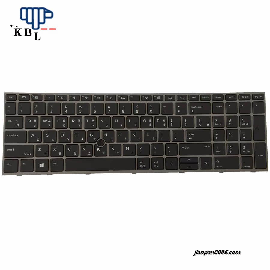 Picture of Original New Korea Language For HP Zbook 15 G5 17 G5 Black Backlight Laptop Keyboard HPM17H63K0J920 PNL12765-AD1 1E605