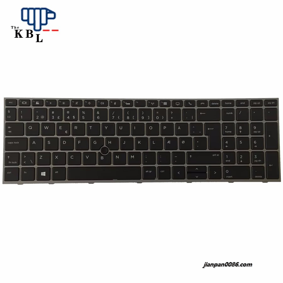 Picture of Original New Denmark Language For HP Zbook 15 G5 17 G5 Black Backlight Laptop Keyboard HPM17H66DKJ920 PNL12765-081 1E605
