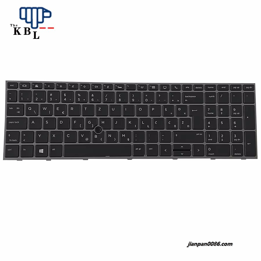 Picture of Oraginal New Yugoslavia Language For HP Zbook 15 G5 17 G5 Black Backlight Laptop Keyboard HPM17H66SAJ920 PNL12765-BA1 1E605