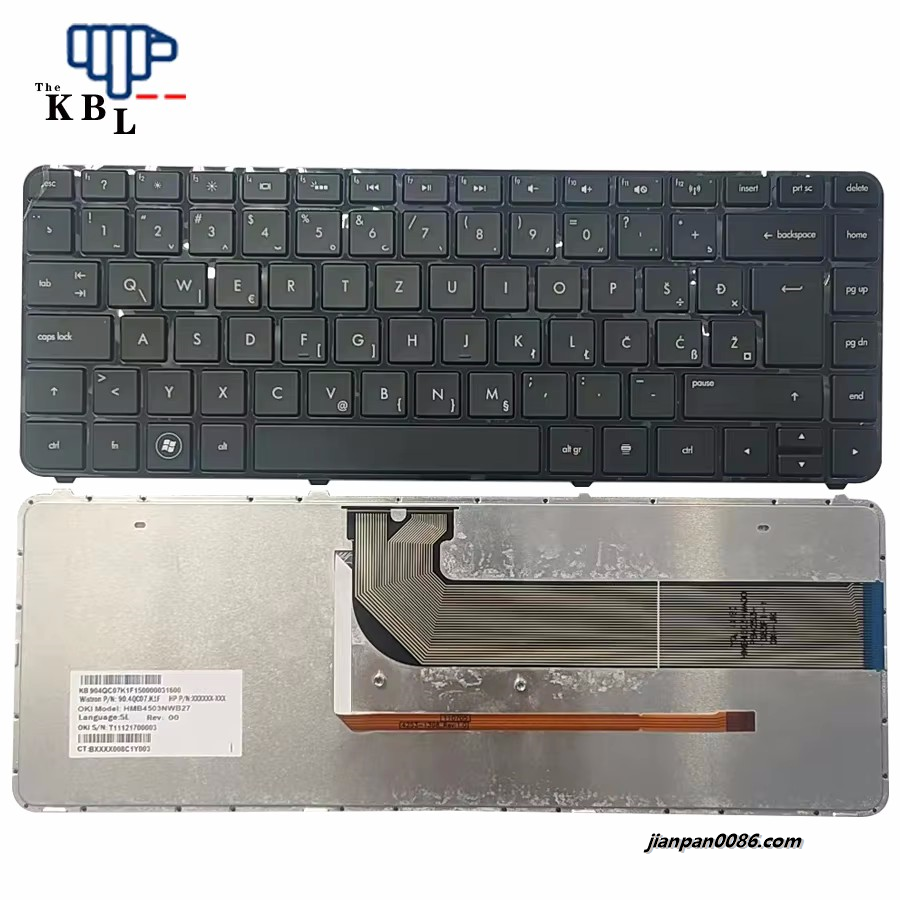 Picture of Original New SA YU SL Language For HP DV4-3000 Black Backlight Laptop keyboard HMB4503NWB287 3PTDH3566
