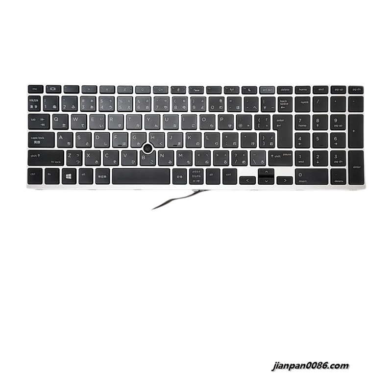 Picture of Original New Japanese Language For HP Probook 650 G5 Black Backlit Laptop Keyboard (Silver Frame) SG-A4810- XUA C133