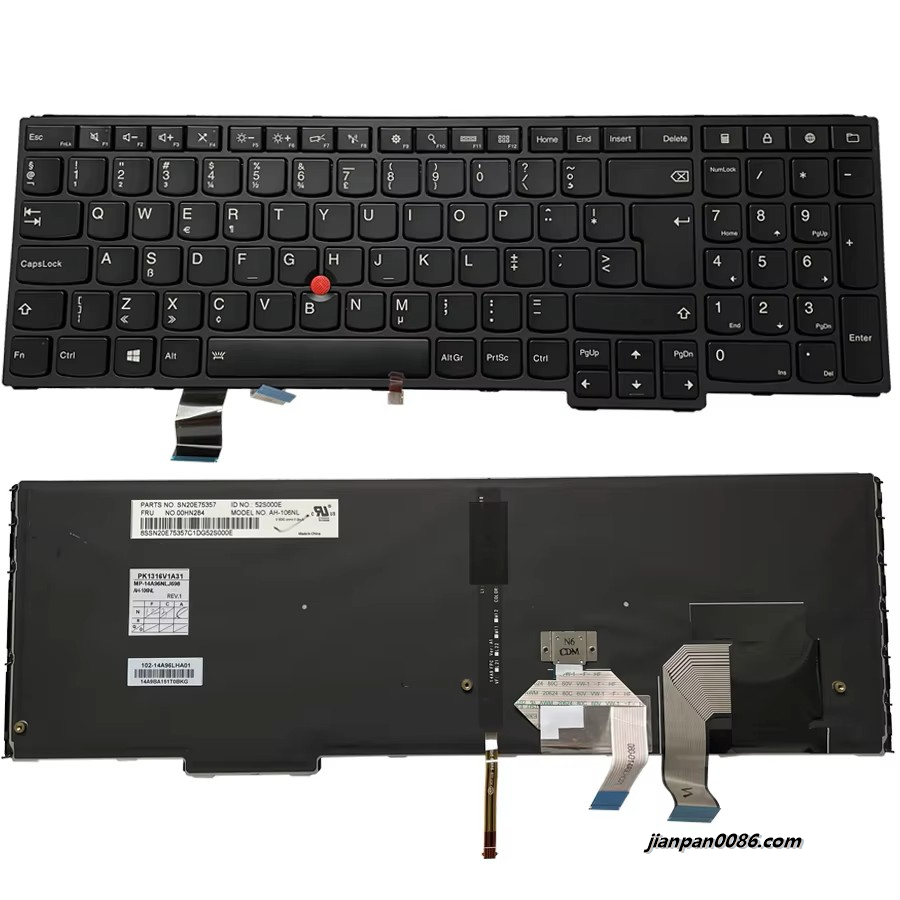 Picture of Original New NL Language For IBM Thinkpad YOGA 15 Black Backlight With Point Stick Laptop Keyboard MP-14A96NLJ696 5P11334