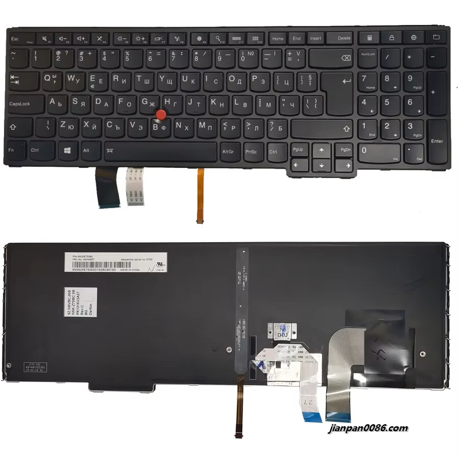 Picture of Original New Bulgaria ​Language For IBM Thinkpad YOGA 15 Black Backlight With Point Stick Laptop Keyboard PK1316V2A27 50P2705