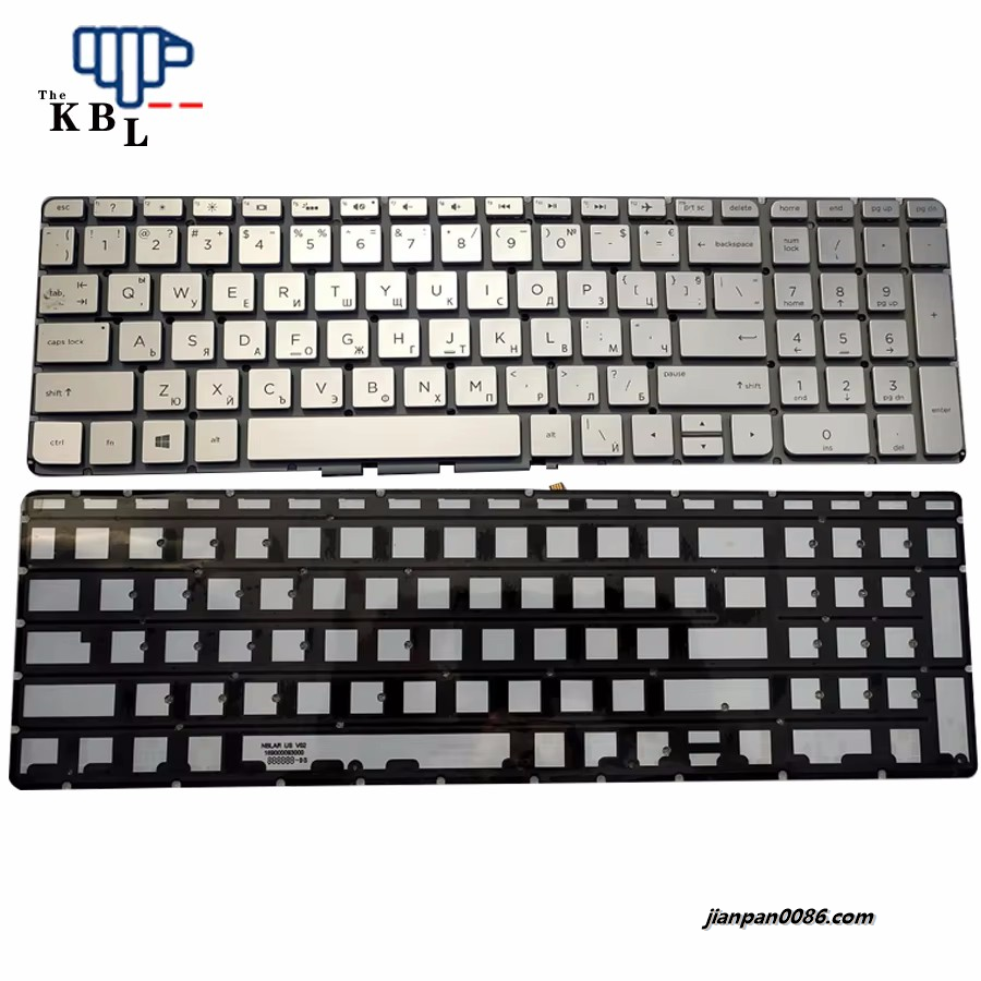 Picture of Original New Bulgaria Language For HP Pavilion 15-AB Silver Laptop Backlight Keyboard 2B-BAR31I600 2PTDH3558
