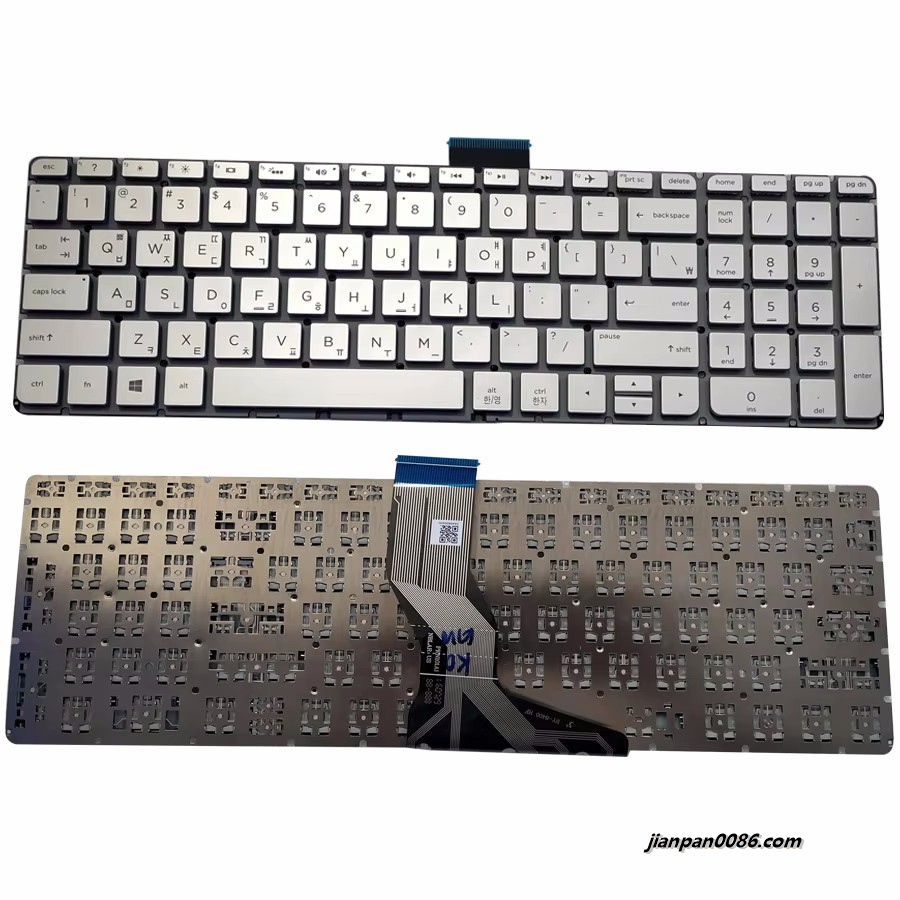 Picture of Original New Korea Language For HP Pavilion 15-AB Silver Laptop Keyboard 3PTDH3558
