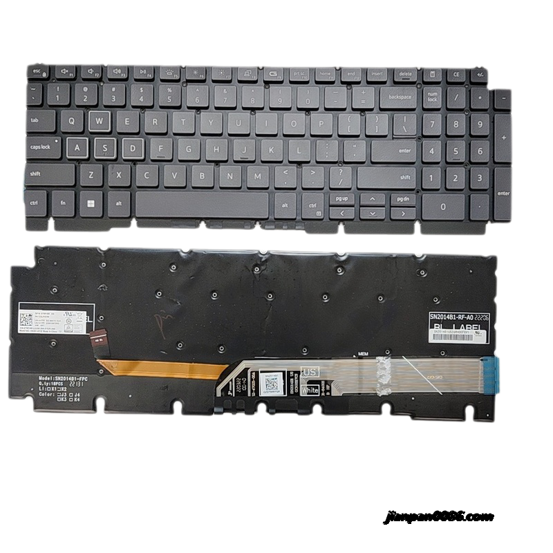 Picture of Oraginal New US Language For Dell G15 5510 Laptop BLacklit Keyboard SG-98570-XUA SN2014B1Z PK133LP3C00 07MF4M C138