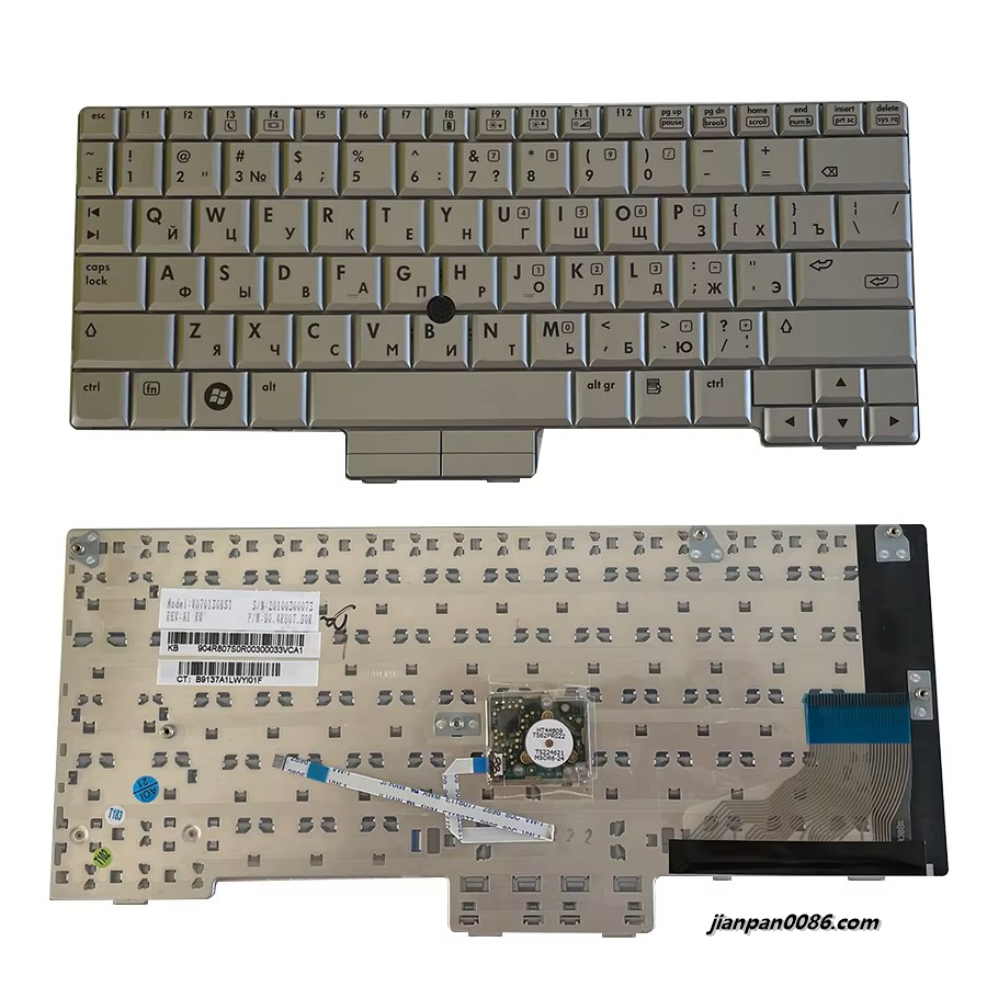 Picture of Original New Russia Language For HP 2730P Silver With Point Stick Laptop Keyboard V070130BS13PE331
