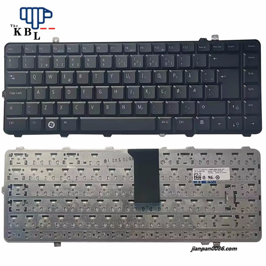 Picture of Original New Norway Language For Dell Studio 1435 1535 D1535 1531 1536 1537 1435 1555 Black Laptop Keyboard N0HW181 1PTDH3580