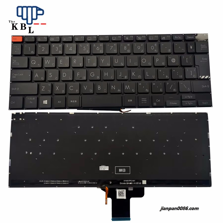 Picture of Original New Japanese Language For Asus Pro14 M7400Q Black Backlight Laptop Keyboard 002LP20LHA01 14PTDH3546