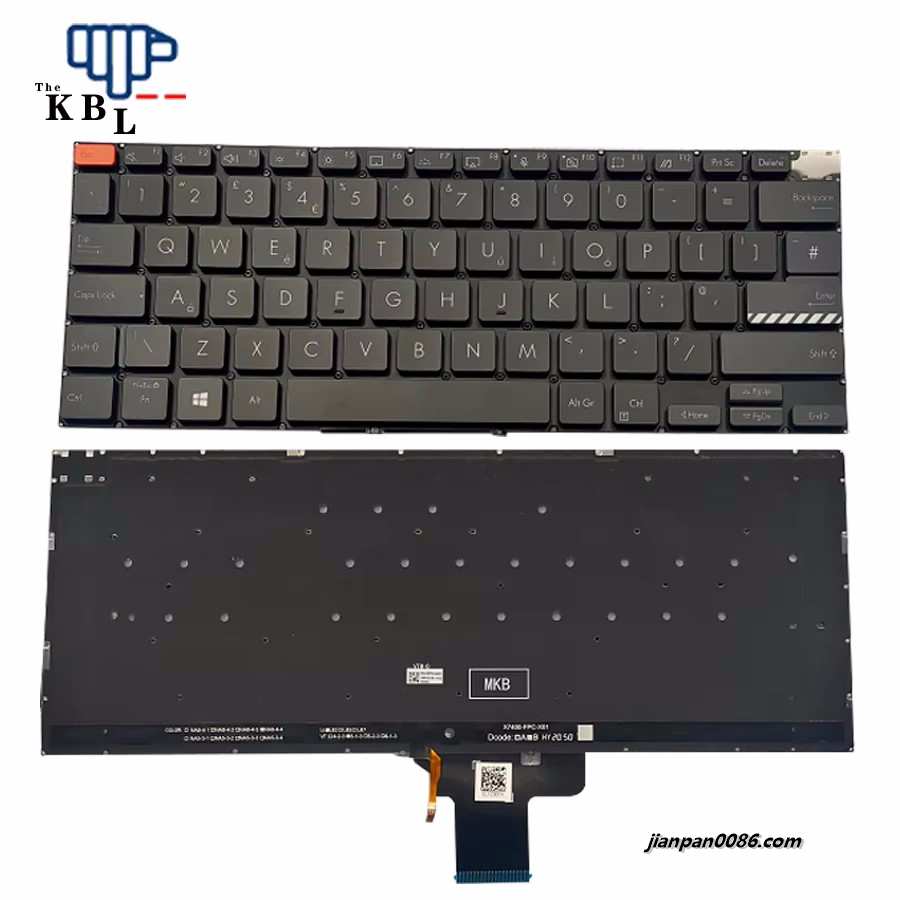Picture of Original New UK Language For Asus Pro14 M7400Q Black Backlight Laptop Keyboard 002L20P26LHA01 8PTDH3546