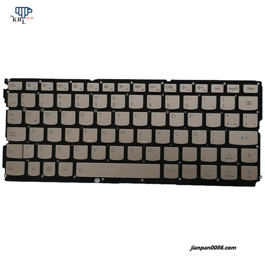 Picture of Original New Latin Language For Lenovo Ideapad Yoga 900s Gold Backlit Laptop Keyboard 1P5224 PK131041B15 V154120AK1 SN20K13944