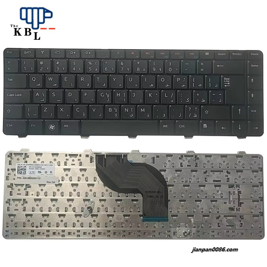 Picture of Original New Arabic Language For Dell N4010 N4020 M4010R N4030 N5020 N5030 Black Laptop Keyboard N03W8N6 NSK-DJU0A 1PTDH3581