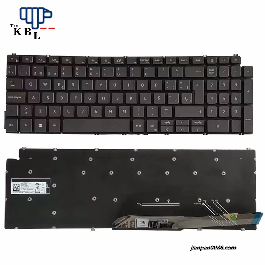 Picture of Original New Spanish Language For DELL Inspiron 3501 5584 5580 5593 7591 7590 Black Laptop Keyboard 0V3D36 SN82862EA 900PTDH5933