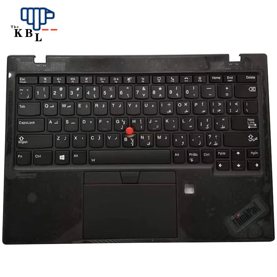 Picture of Original New Arabic Backlit Keyboard For Lenovo Thinkpad X1 Nano Gen1 Upper Case Palmrest Cover SM10T85034 9PTDH5157