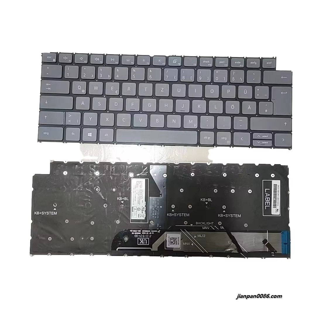 Picture of Original New Germany Language For Dell 3420 5310 NEW7490 Grey Backlight Laptop Keyboard SG-A5729-2DA SN2010B1 DPN0M5FXW 4PA518 19033
