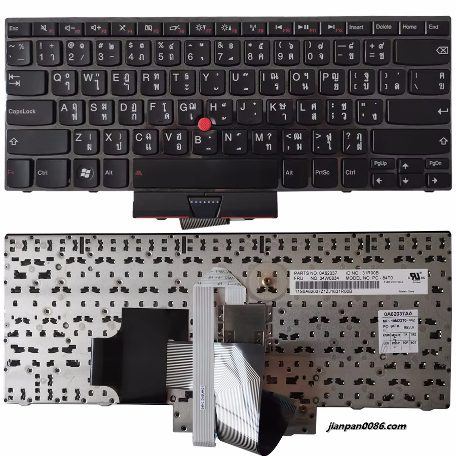 Picture of Original New Thailand Language For IBM Thinkpad Edge E420 E320 E325 Black WIth Point Stick Laptop Keyboard MP-10M23T04421PE102
