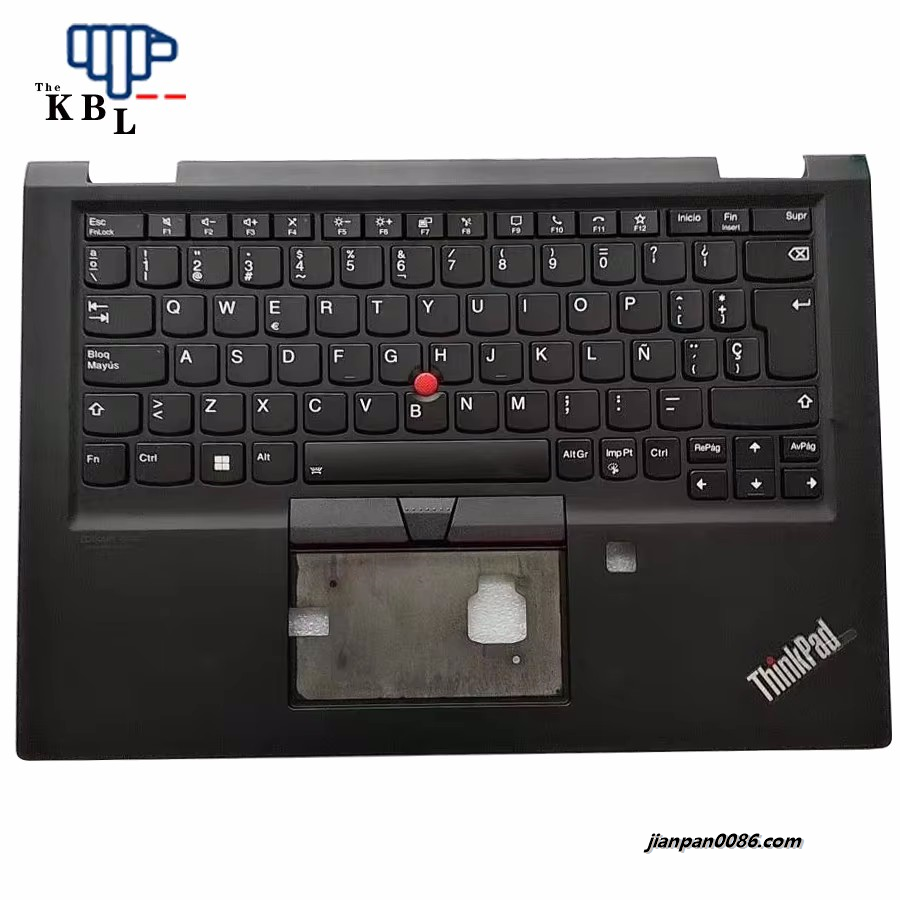 Picture of Original New Spanish Backlit Keyboard For Lenovo Thinkpad X280 X285 X390 X395 Upper Case Palmrest Cover SN20V77682 3PTDH5157