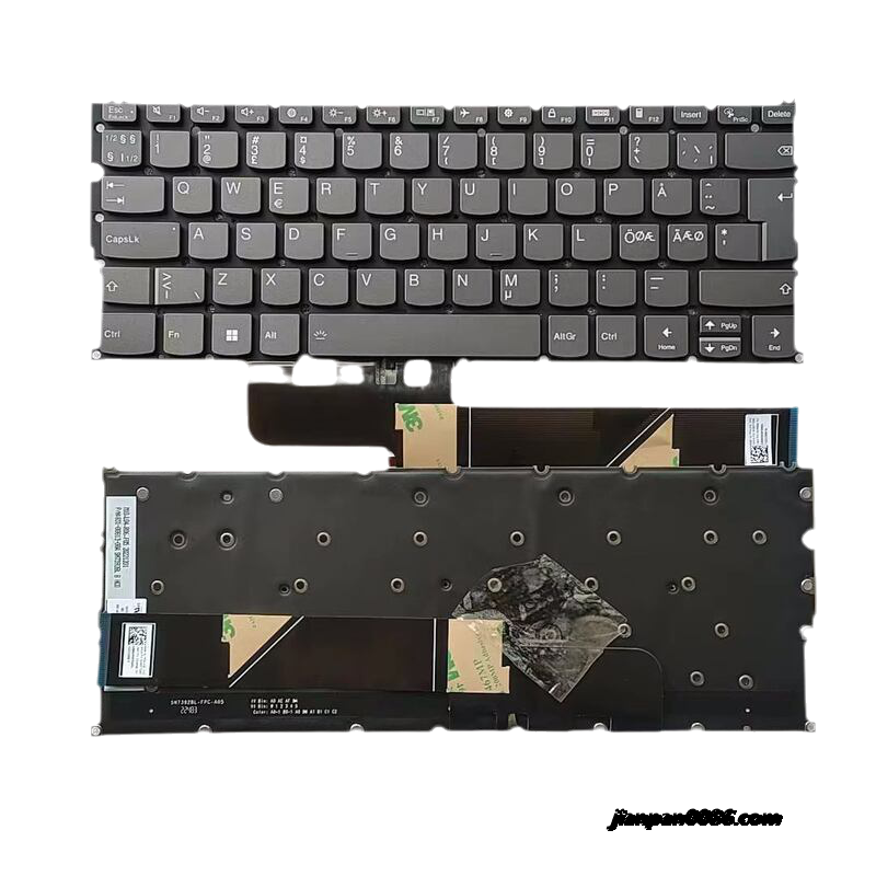 Picture of Original New Denmark Language For Lenovo FLEX YOGA G5 2021 Gray Backlit Laptop Keyboard SG-95480-79A PK131WR1A18 TDH4564