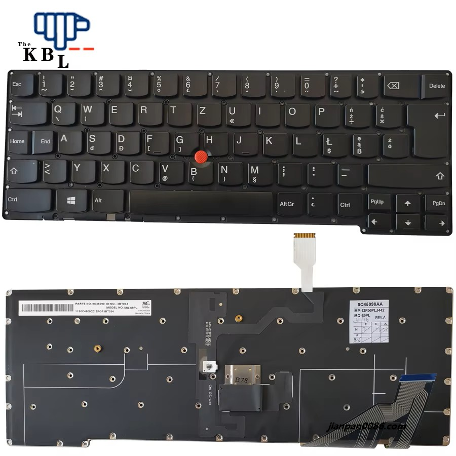 Picture of Original New Poland Language For Thinkpad X1 Carbon Gen 2 2nd 2014 Black Backlight WIth Point Stick LaptopKeyboard MP13F56PLJ442