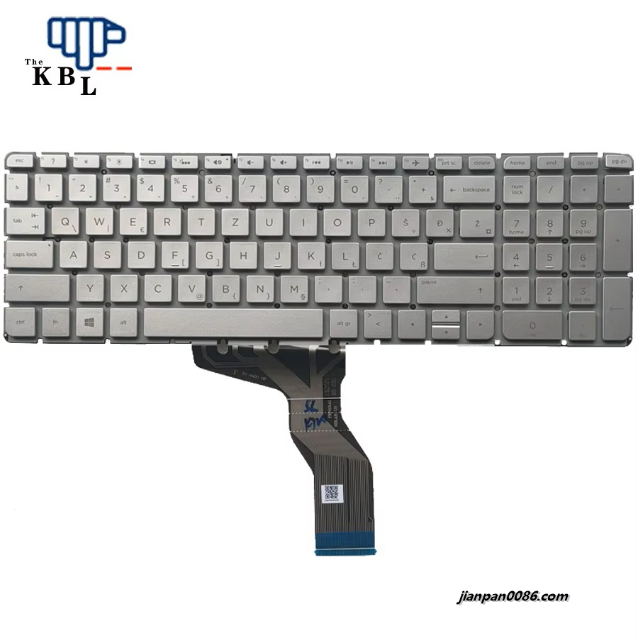 Picture of Original New YU SA Language For HP 15-BS 15-BS000 15-BS100 15-BS500 Backlit Silve Laptop Keyboard 2B-BAR32I600