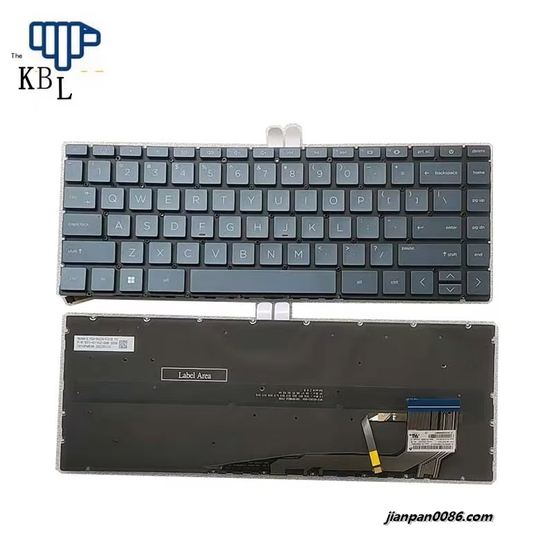 Picture of Original New US Language For HP PAVILION 13-BE Backlight Cyan Laptop Keyboard SG-B2190-XUA  SN1A80B5  A770