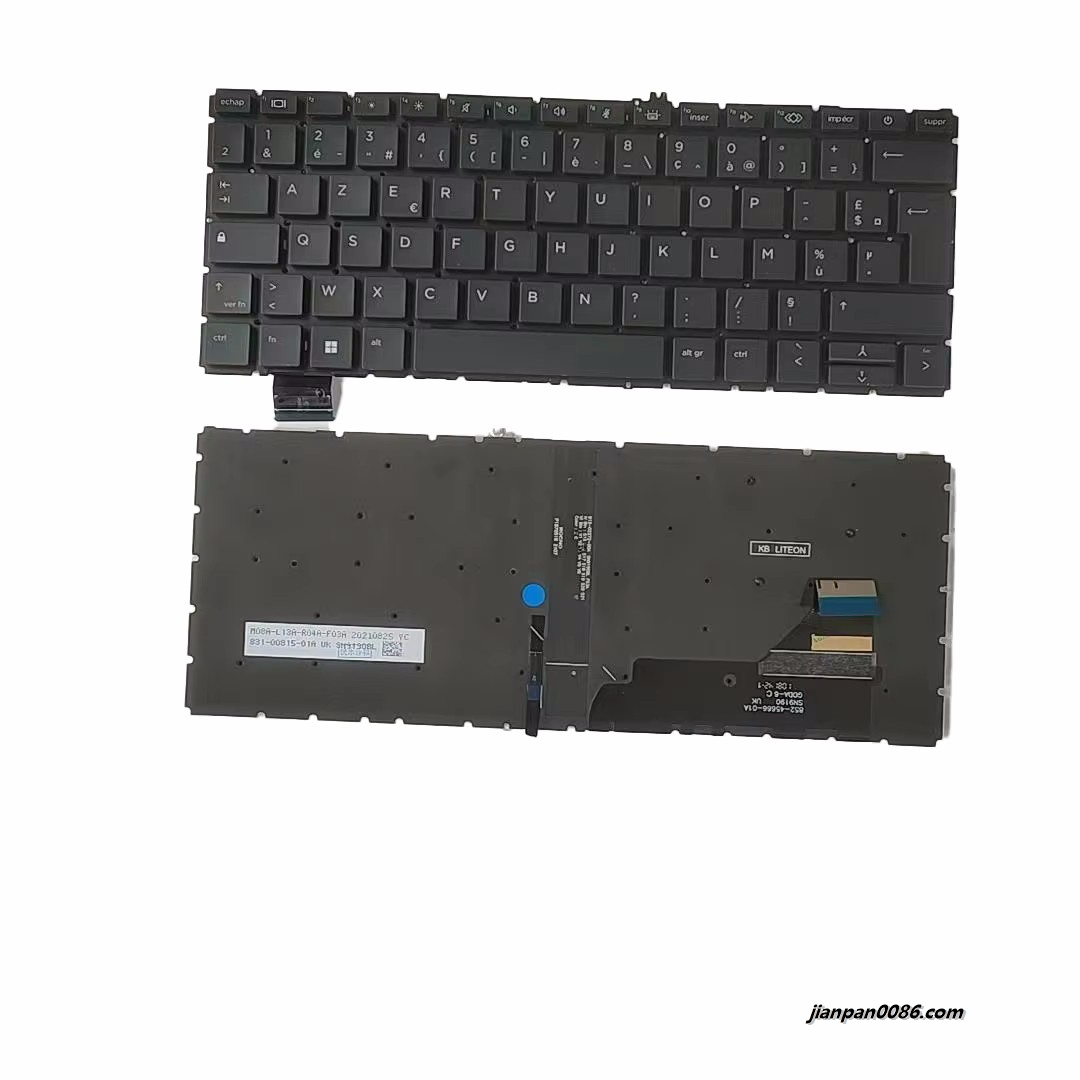 Picture of Original New French Language For HP 830 G7 Black Backlight Laptop Keyboard SG-2110-X2FA SN9190BL 2PA025 19096