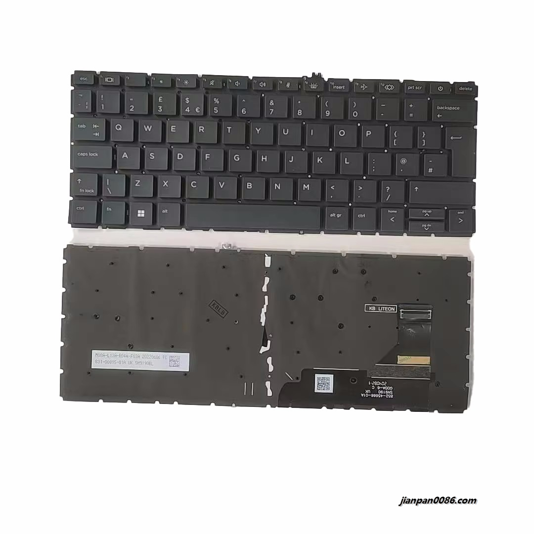 Picture of Original New UK Language For HP 830 G7 Black Backlight Laptop Keyboard SG-2110-2BA SN9190BL 80PA025 19089