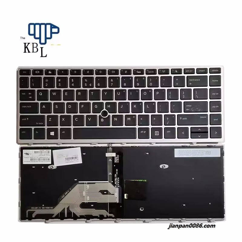 Picture of Original New US Language For HP ProBook 640 G4 440 G4 440 G5 Silver Backlight Laptop Keyboard PointStick SN9170BL3 SG-91810-XUA