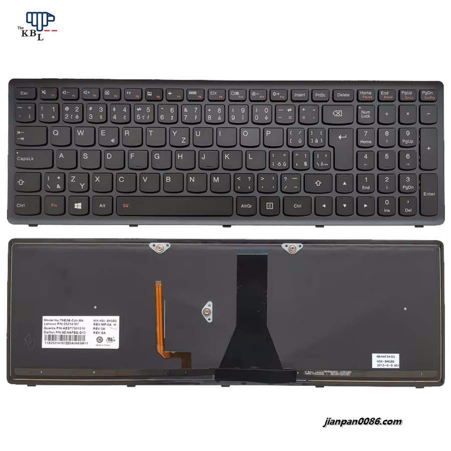 Picture of Oraginal NEW CZ Language For Lenovo FLEX 15 Backlit Laptop Keyboard 25214167 AEST7301210