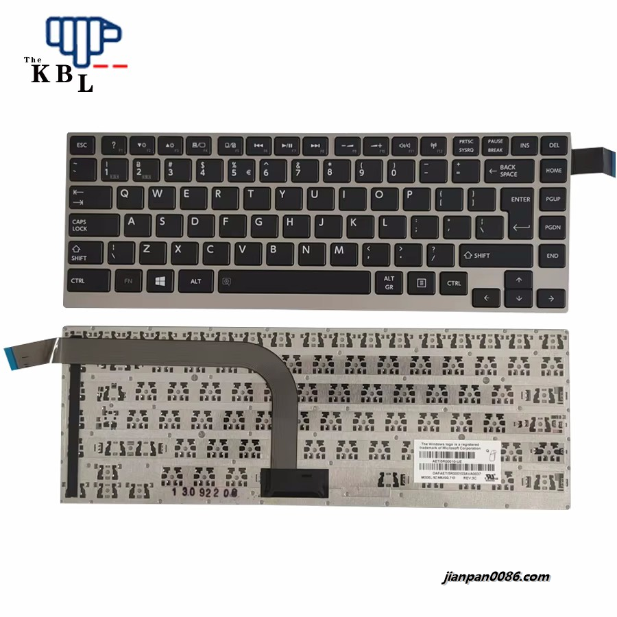 Picture of Oraginal New French Language For Toshiba W30 W30T W35 Silver Backlit Laptop Keyboard FRU AETI5F01010-FR