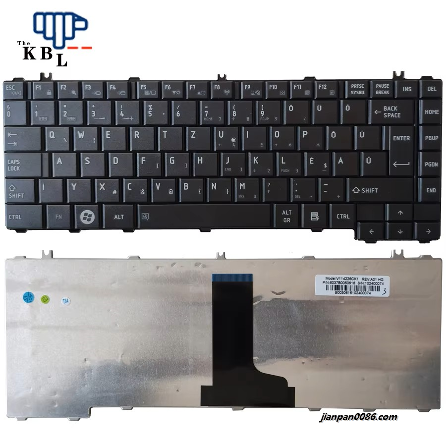 Picture of Original New Hungary Language For Toshiba C600 C600D L640 L600 L600D L630 C640 Black Laptop Keyboard V114226CK1 7PE21