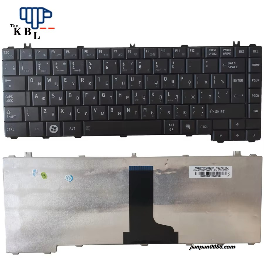 Picture of Original New Russian Language For Toshiba C600 C600D L640 L600 L600D L630 C640 C645 Black Laptop Keyboard V114226CK1 2PE7