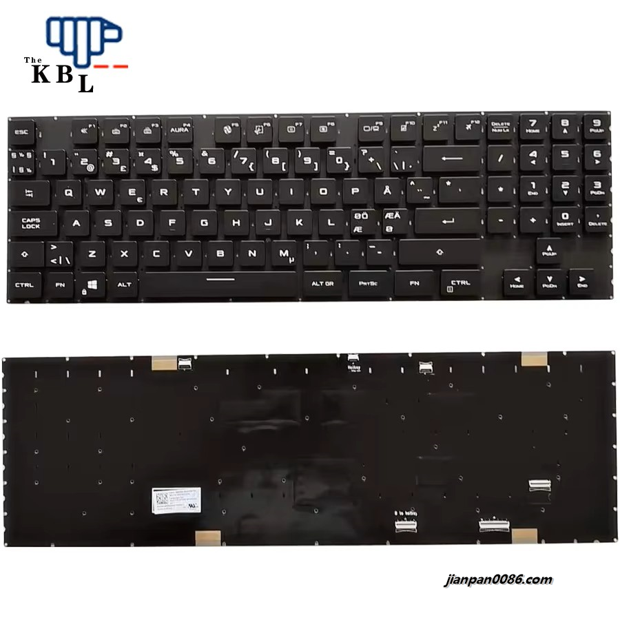 Picture of Original New Denmark (Nodic) Language For Asus 0KNR0-E630ND00 Black Laptop Keyboard SN5013 B SG-A1730-79A 40PTDH5739