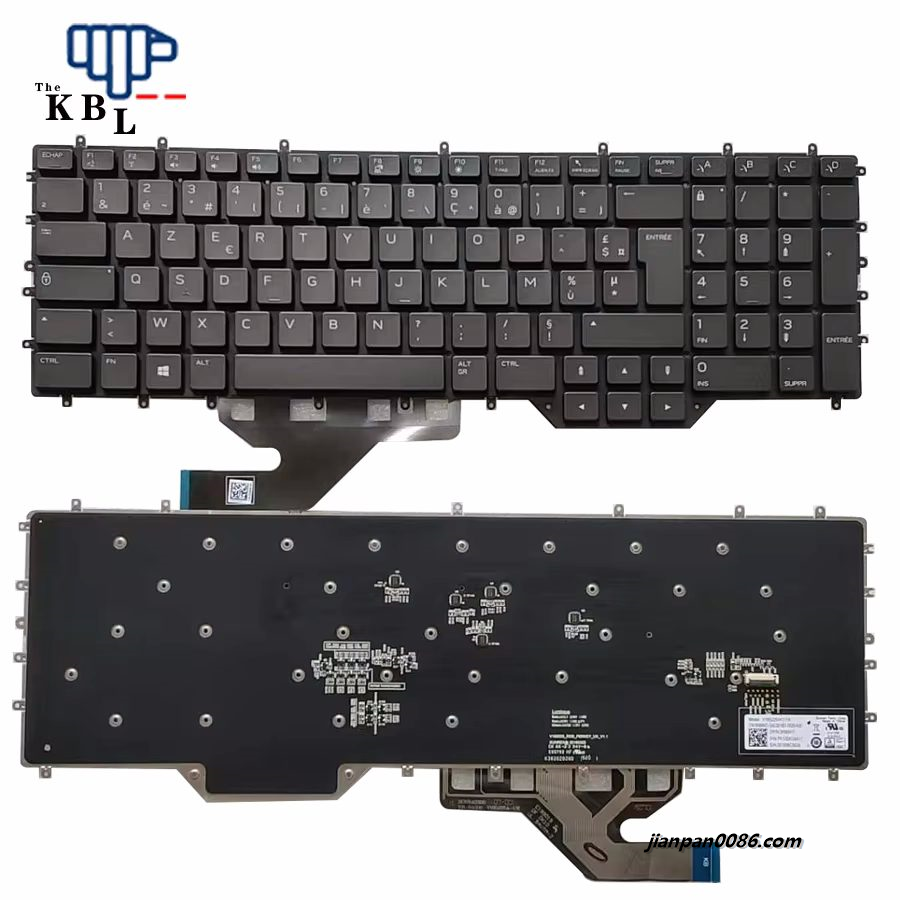 Picture of Original New France Language For Dell Alienware M17 M15 R2 Black Laptop Keyboard  V185225AK1 FR 13658 8PTDH6299