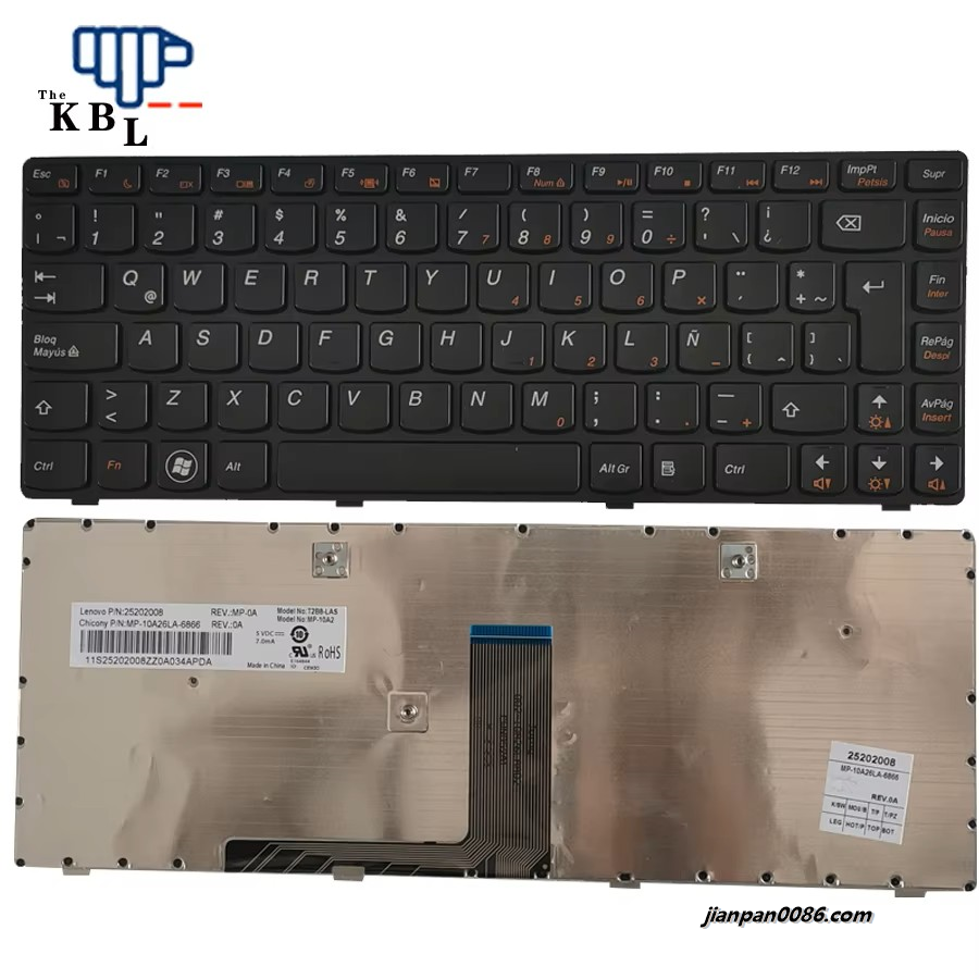 Picture of Original New For Lenovo G480 G480A G485 G485A Latin Language laptop keyboard 25202008 MP-10A26LA-6866 9PTDH2197