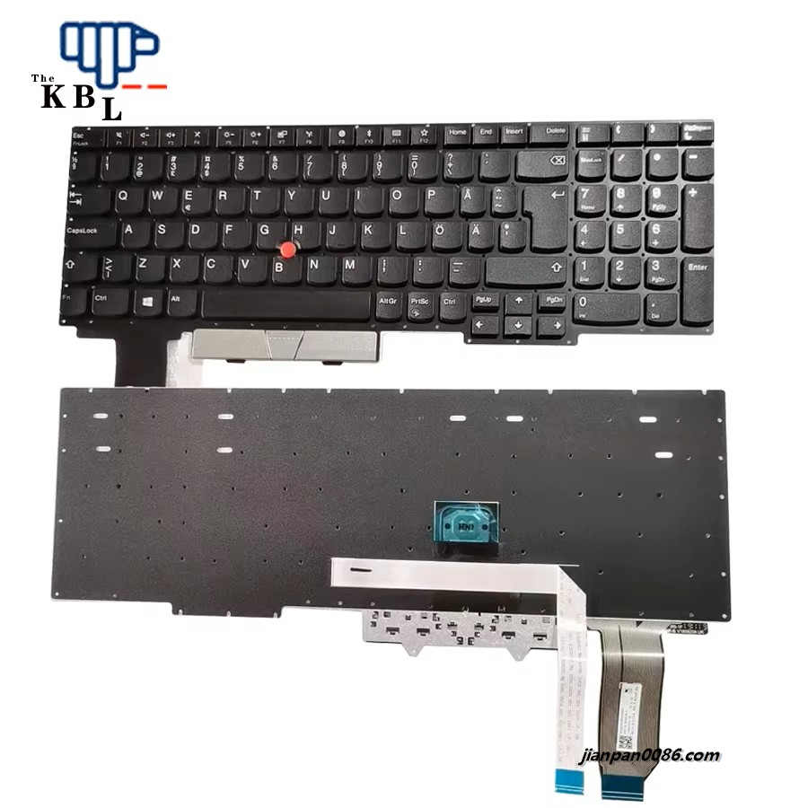 Picture of Original New Sweden Language For Lenovo Thinkpad E15 Gen 2 Gen 1 Black Laptop Keyboard V185820CK1 5PTDH6038