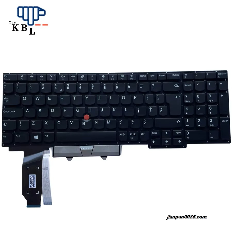 Picture of Original New UK Language For Lenovo Thinkpad E15 Black Laptop Keyboard(No Frame) SN20U64261-D1 E9284