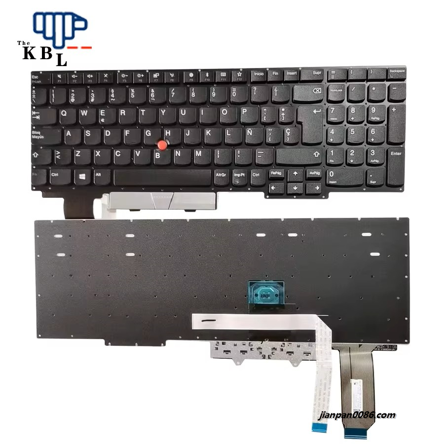Picture of Original New Spanish Language For Lenovo Thinkpad E15 Gen 2 Gen 1 Black Nobacklit Laptop Keyboard V185820CK1 13PTDH6038