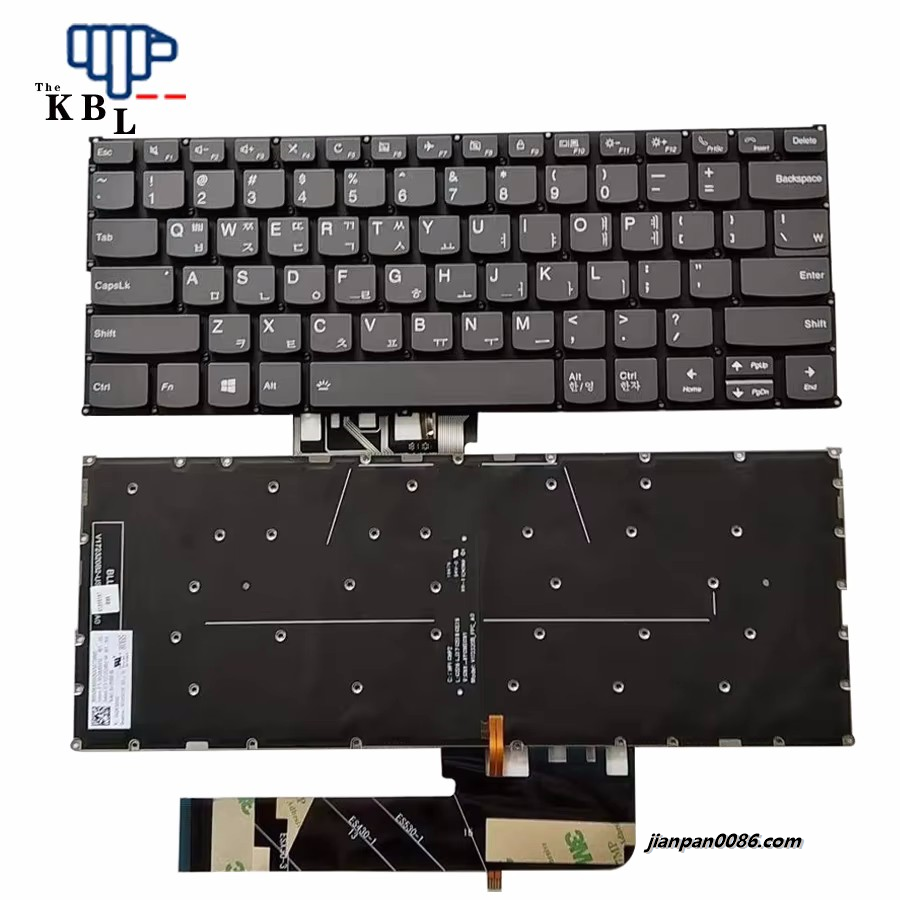 Picture of Original New Korean Language For Lenovo Yoga 530-14 530-14IKB Gray Backlit Laptop Keyboard V172320BS2 8PTDH6286