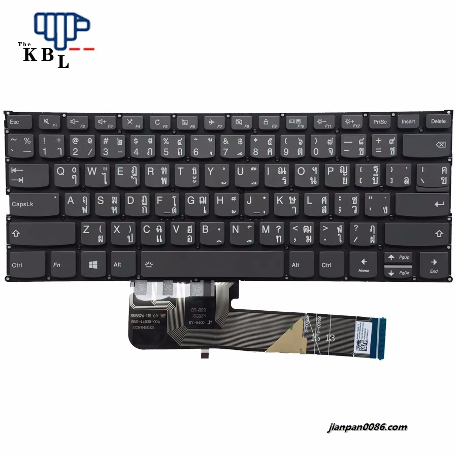 Picture of Original New Thailand Language For Lenovo Yoga 530-14 530-14IKB Gray Backlit Laptop Keyboard SN20Q40704 PK131723A08 1PE570