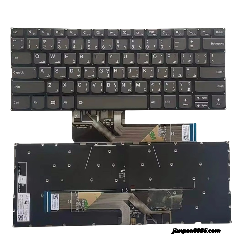 Picture of Original New Arabic Language For Lenovo Yoga 530-14 530-14IKB Gray Backlit Laptop Keyboard V172320BS2-AR TDH6157 
