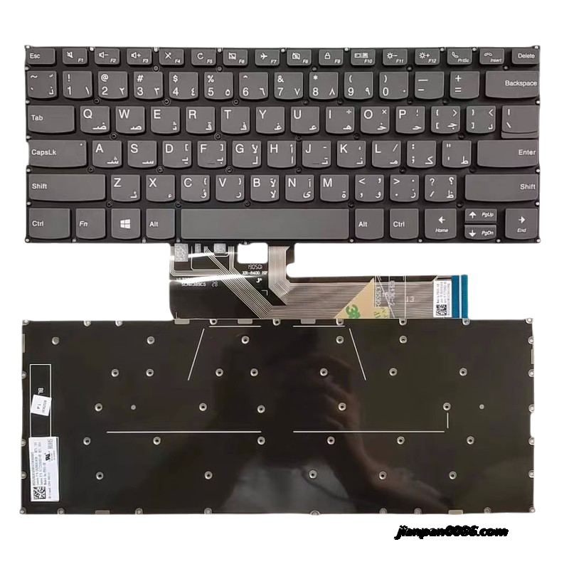 Picture of Original New Arabic Language For Lenovo Yoga 530-14 530-14IKB Gray NOBacklit Laptop Keyboard V172320AK2-AR TDH6315